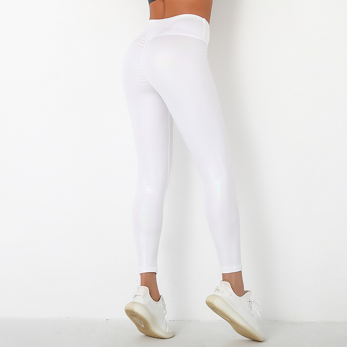 Peach  tight-fitting hip hip fitness pants   NSNS32678