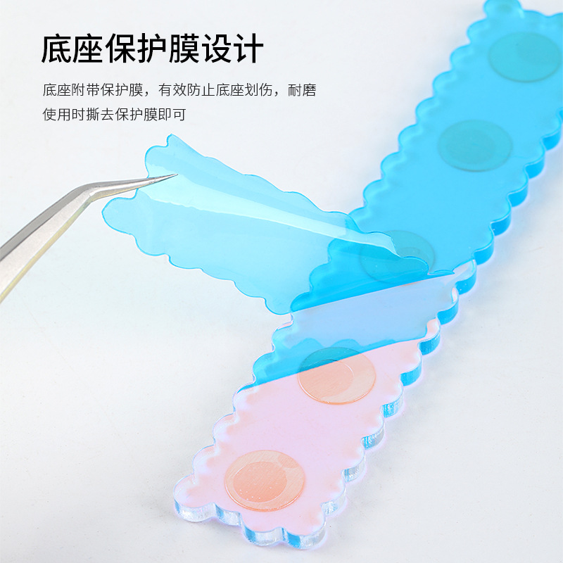 Herramientas de uñas tira de acrílico transparente principiante personalidad pieza de uñas práctica titular de uñas de oro base Soporte de pantalla