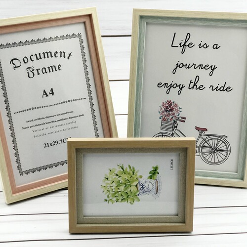 New style European and American photo studio children's photo frame manufacturer display stand oil painting frame 16-inch A4 ID card frame creative wholesale