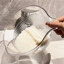 厨房淘米神器洗米筛淘米盆沥水篮家用洗菜篮带手柄多功能水果盆子