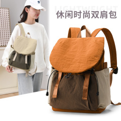 双肩包女跨境新款户外旅行运动背包女学生书包大容量抽绳休闲书包
