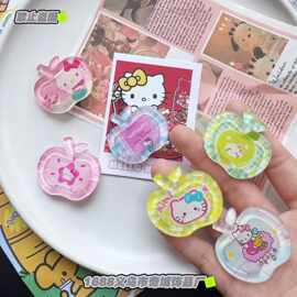 夏日清透猫咪苹果发夹甜美可爱少女心鸭嘴啊碎发刘海发卡边夹发饰