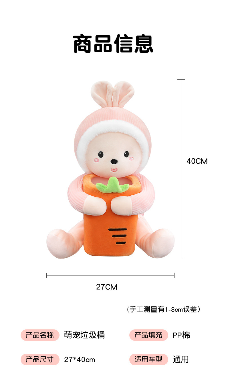 Creative Car Tissue Box, Trash Can, Two-In-One Multi-Functional Car Armrest Box, Paper Box, Cute Car Supplies