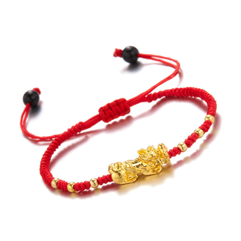 Cross-Border Best-Selling Pixiu Bracelet, Creative and Versatile Black and Red String Single Pixiu Woven Bracelet, Couple's Gift Cross-Border Best-Selling Pixiu Bracelet, Creative and Versatile Black and Red String Single Pixiu Woven Bracelet, Couple's Gift
