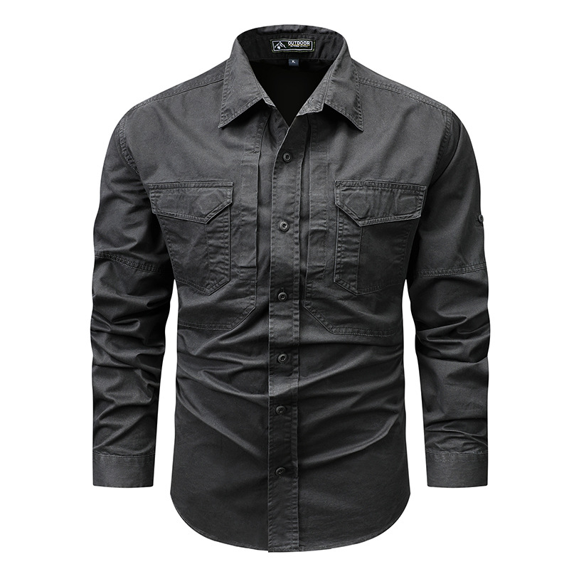 Camisas para hombres de primavera y otoño aumentaron el peso de la camisa de ropa casual de hombre chaqueta de manga larga chaqueta de otoño grande ropa de hombre
