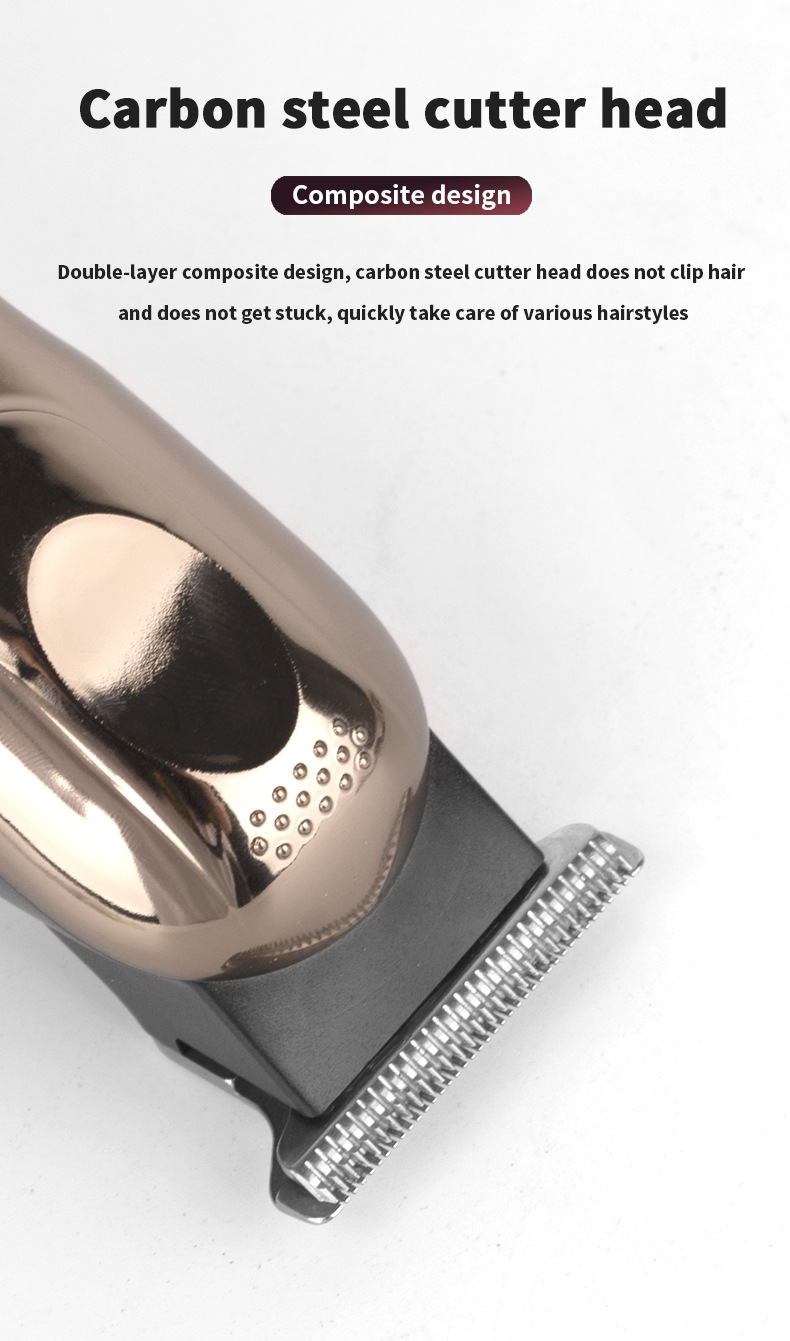 LCD digitaalekraaniga juukselõikusmasin juuksurisalongi jaoks spetsiaalne USB-laetav elektriline juukselõikusmasin juuksefrees_voghion.com