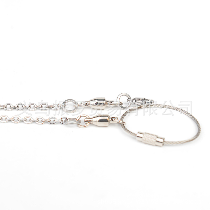 undefined8 Stainless steel parrot Traction rope chain Stainless steel Thread Bracelet alloy Foot ring pet Birdsundefined