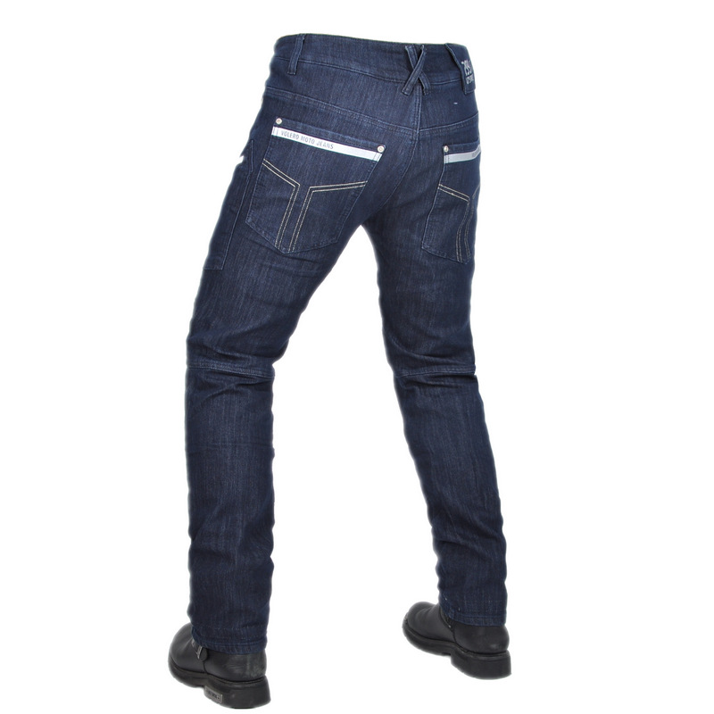 VOLERO jeans de motocicleta para hombre resistente al desgaste anti-desgarro ocio retro anti-caída pantalones de motocicleta