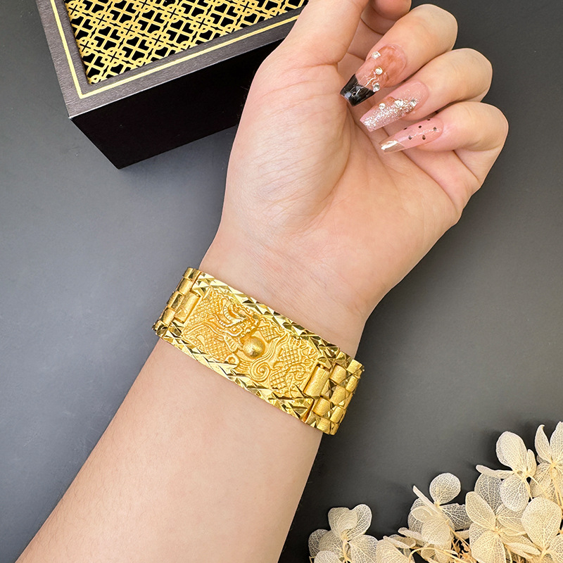 Vietnam Sha Jin Zodiac Long Xiang Yun pulsera fijación de estilo chino joyería accesorios joyería no se desvanecen por mayor