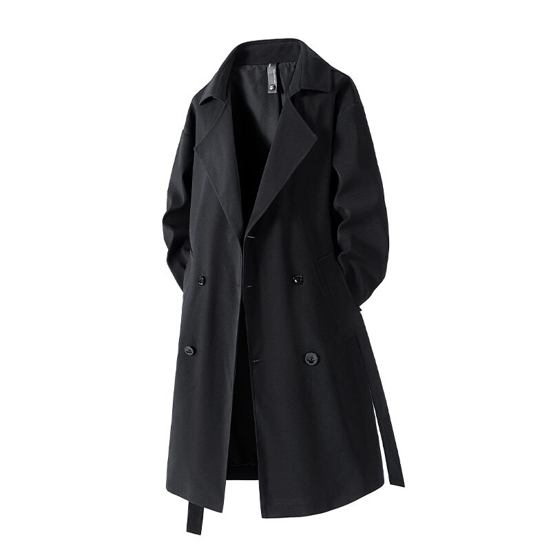 Light Luxury Trendy Retro Mid-Length Trench Coat for Men 2025 Spring and Autumn High-End Casual Over-The-Knee Coat for Men Light Luxury Trendy Retro Mid-Length Trench Coat for Men 2025 Spring and Autumn High-End Casual Over-The-Knee Coat for Men