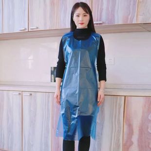 Disposable PE plastic apron work haircut cleaning crayfish hotpot restaurant barbecue commercial customer apron wholesale