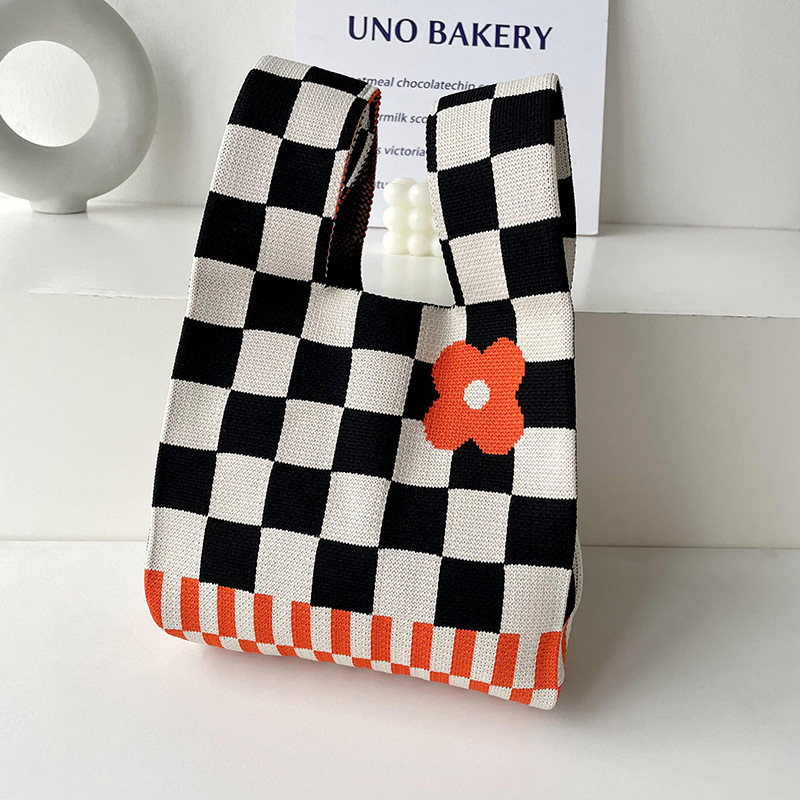 Bolsos, diseño de nicho femenino, bolso de punto personalizado, bolso tejido de un solo hombro de punto de todo fósforo, bolso de mano, bolso de mano