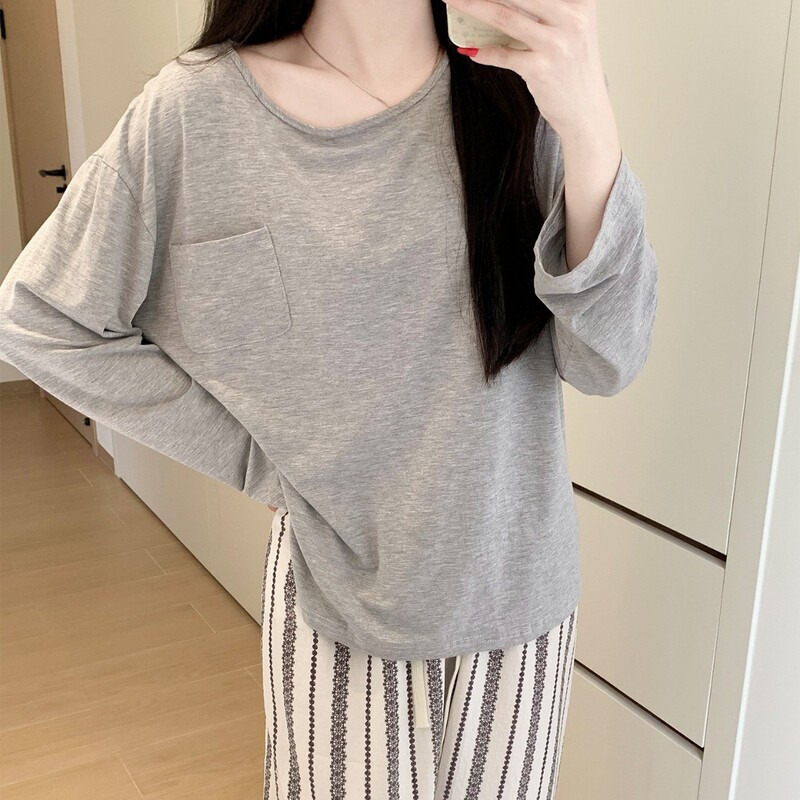 Modal Pajamas for Women, Summer Style, Japanese Simple Style, High-End Feel, Long-Sleeved Pants, Suitable for Autumn and Winter, Can Be Worn Outside as Loungewear Modal Pajamas for Women, Summer Style, Japanese Simple Style, High-End Feel, Long-Sleeved Pants, Suitable for Autumn and Winter, Can Be Worn Outside as Loungewear