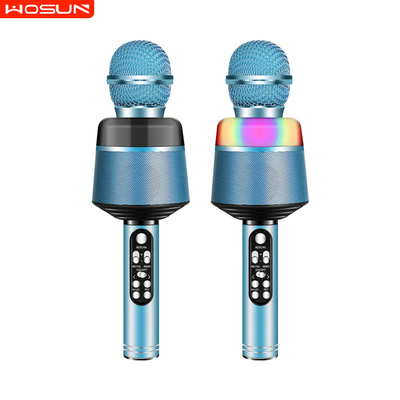 Q008 Wireless Microphone Colorful lights Voice Changer mobile phone go to karaoke Pocket KTV microphone sound one