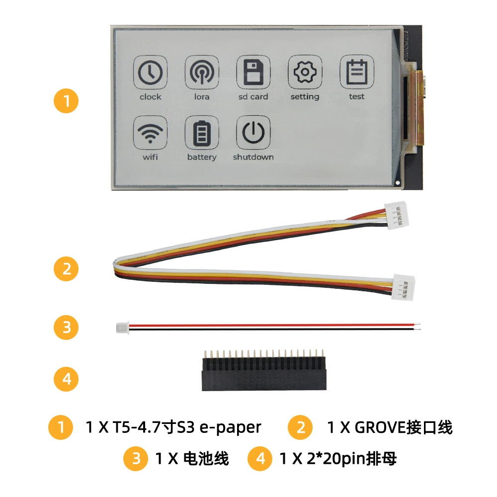 LILYGO T5 4.7 Inch E-Paper V2.3 ESP32-S3 ink screen can programming low power consumption