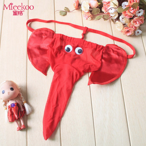 Mikuo Men's Erotic Underwear Elephant Thong Cartoon Sexy T-Backs Wholesale 3010