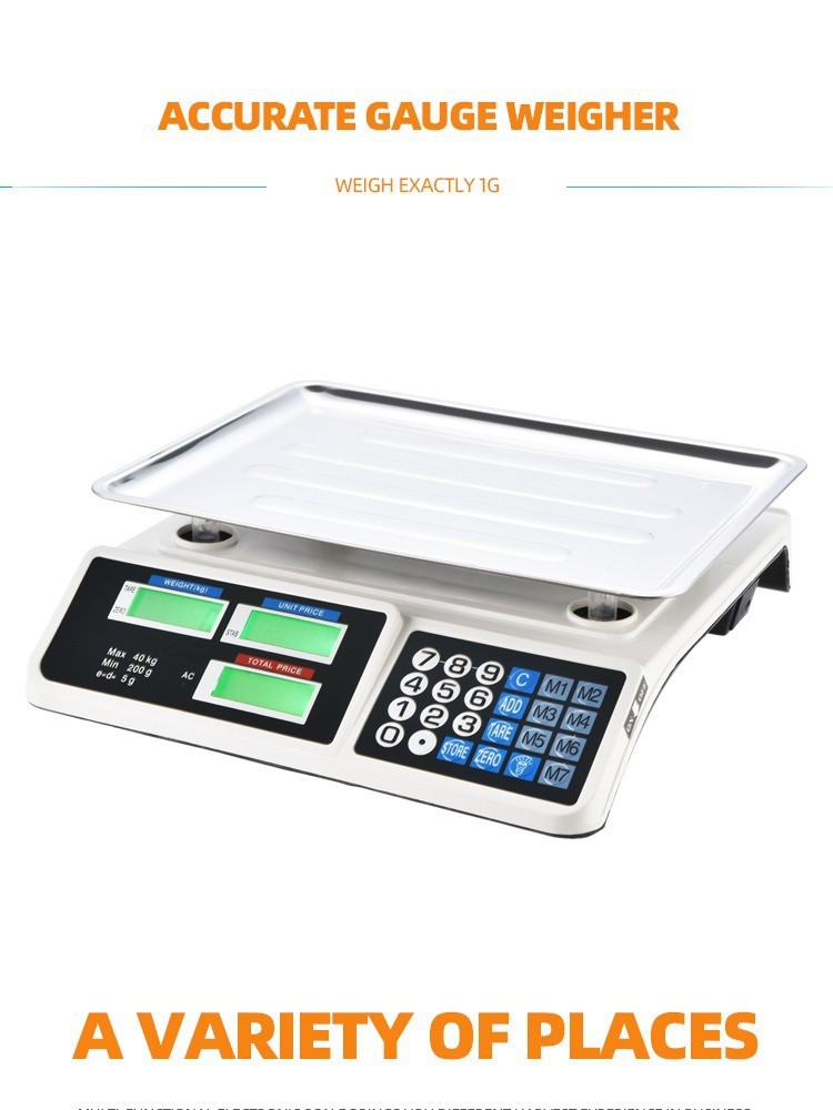 Báscula Digital de Valoración ACS 40kg Electrónica para Mercado