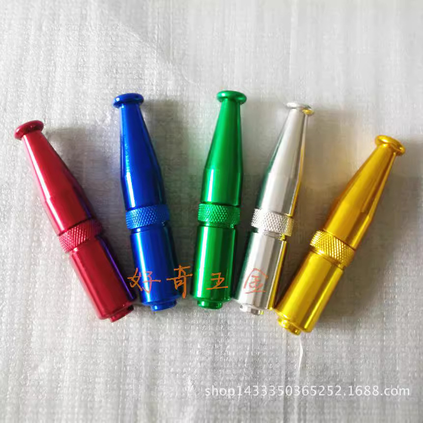 便携式时尚烟斗 便携式金属pipe 创意鱼雷烟嘴 鼻烟壶厂家批发