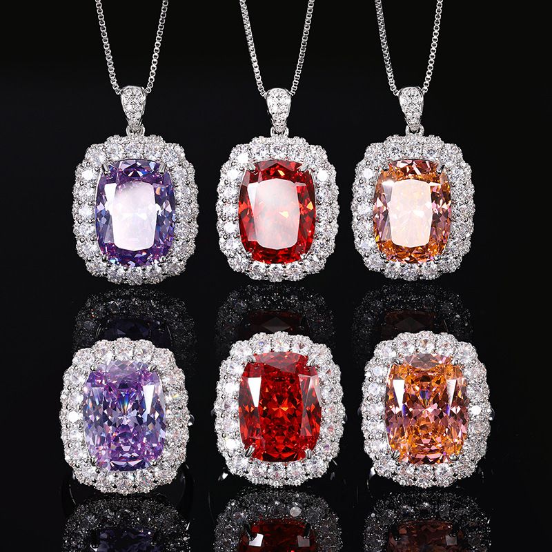 2024 nueva joyería Zhuang Shengsheng, fondo de cobre, simulación chapada en oro, nido de pájaro cortado, traje de temperamento de tesoro de color femenino 12*16