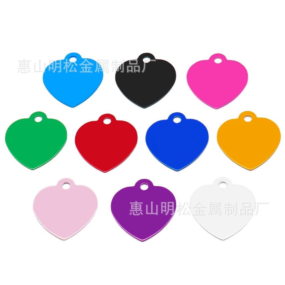 35 Алюминиевые собаки марки ошейник Аксессуары Клавишные ключи для рекламы Подарки Cat Love Идентификационный знак