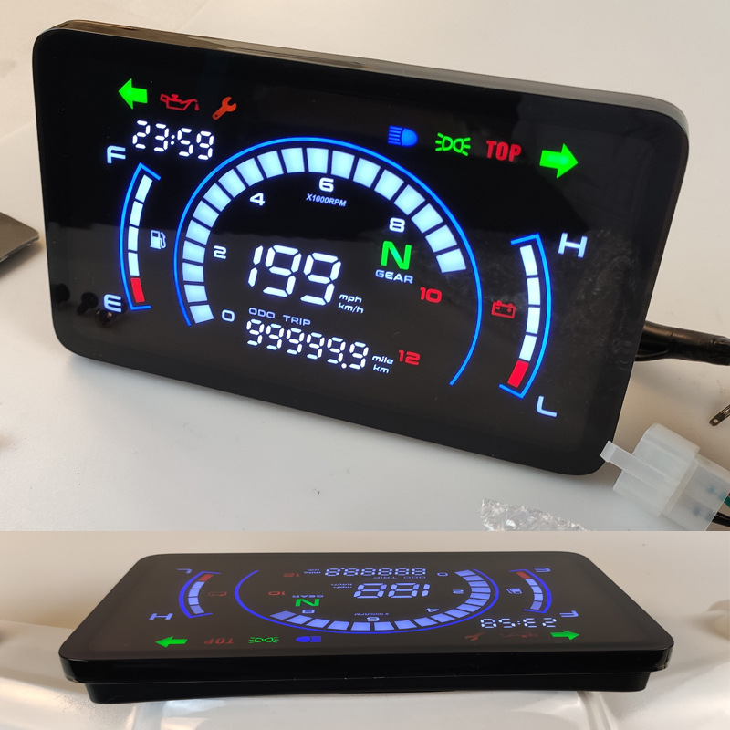 New Model Speedometer Suitable for Southeast Asia, Compatible with Honda Ex5 Dream Modified Large Flat Electronic Digital Instrument, Waterproof