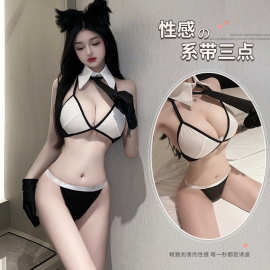 激情趣内衣女纯欲诱惑房事SM床上免脱三点式性感套装大码代发2660