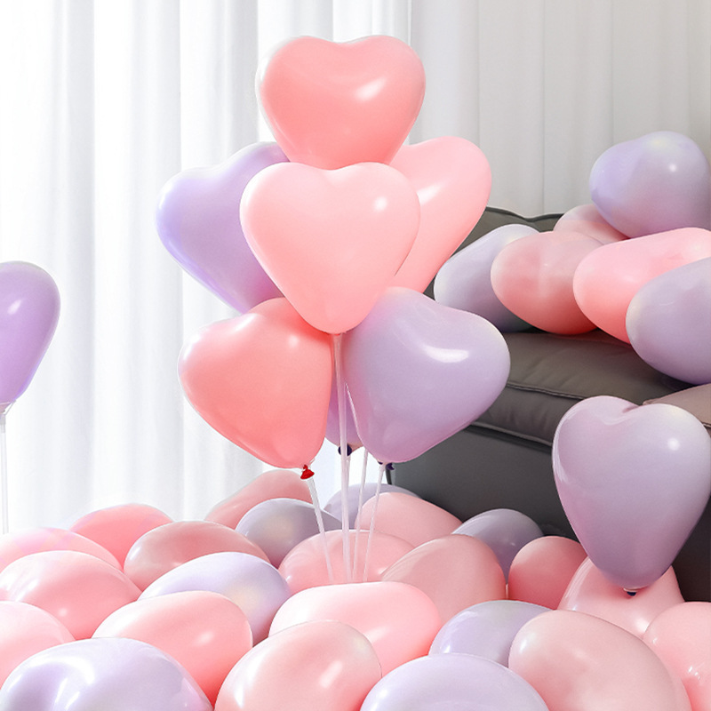 Macaron thickened confession love balloon heart-shaped wedding room…