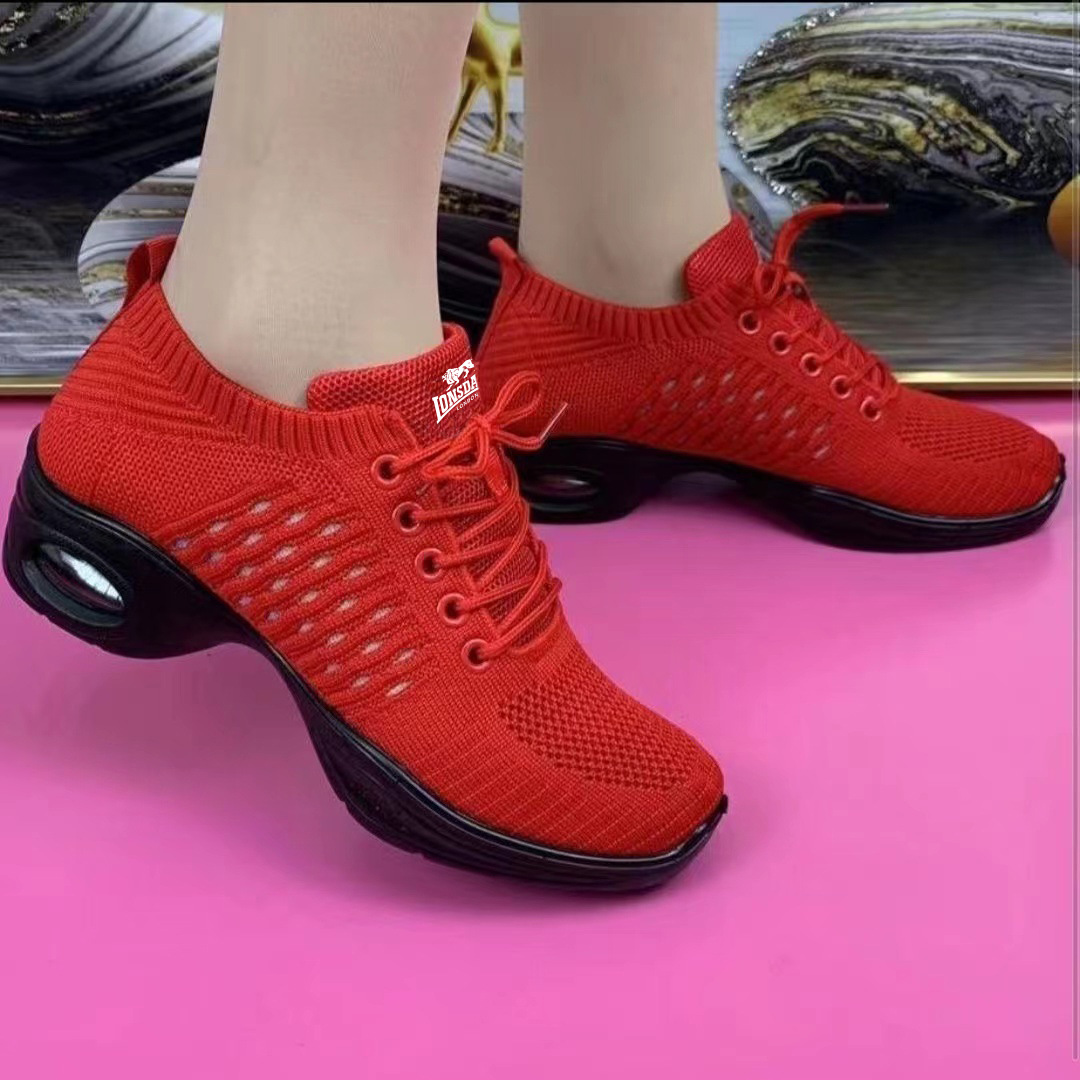 Zapatos de baile zapatos de baile para adultos de suela suave para mujer zapatos de baile cuadrado para mujer Four Seasons Modern Aeróbic Net Nuevo