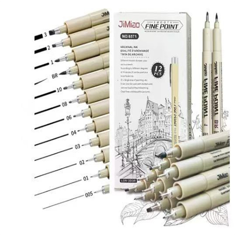 Aguja pluma arte especial boceto impermeable gancho pluma estudiante diseño dibujo cómic aguja cepillo traje