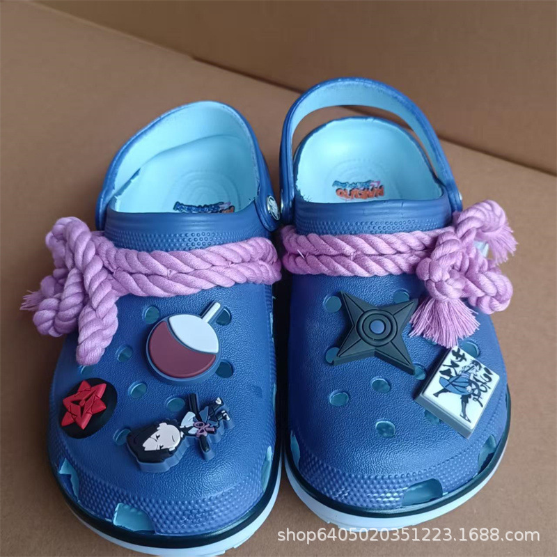 Nuevos zapatos Dongdongdiy accesorios Naruto Zhibo Sasuke zapatos de playa para hombres y mujeres fabricantes de comercio exterior transfronterizo al por mayor