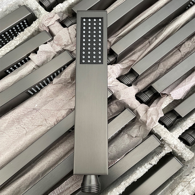 Stainless steel shower head concealed shower hand spray gun gray rectangular bath pressurized shower head