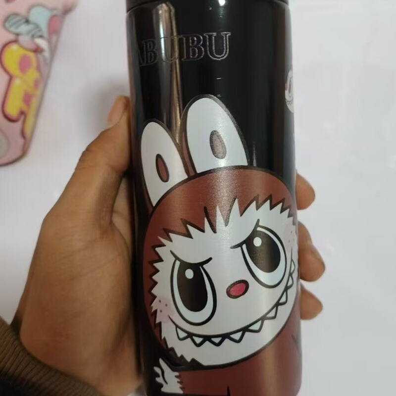 可爱labubu豌豆杯不锈钢保温杯学生轻便饮水杯卡通大容量水壶|undefined