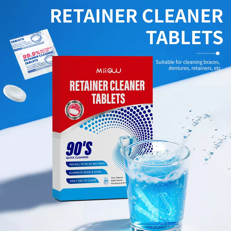 正畸假牙保持器清洁片牙套清洁泡腾片英文外贸跨境出口TABLETS