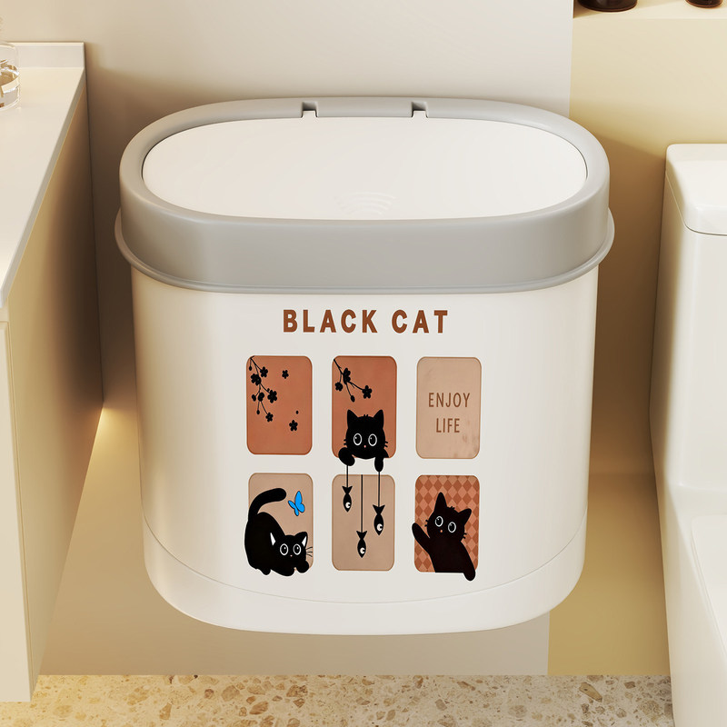 Wall-mounted trash can, household toilet and bathroom storage bin with lid, large capacity, sealed, odor-proof, paper tube design Wall-mounted trash can, household toilet and bathroom storage bin with lid, large capacity, sealed, odor-proof, paper tube design