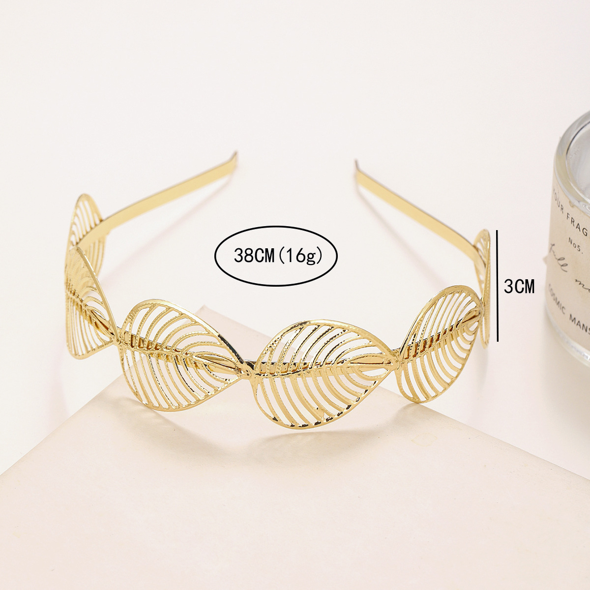 Amazon venta caliente Europa y América toques de cabeza cortes de flores hojas metal perlas aleación de cabello al por mayor toques de cabello