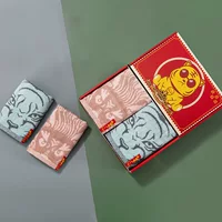 Набор из двух предметов с бамбуковым впечатлением Дракон Тигр прыгает zyx-030757 полотенце для головы тигра полотенце антибактериальное