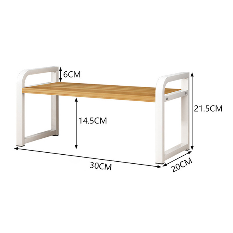 Encimera cocina estante en capas escritorio estante de almacenamiento de doble capa gabinete de almacenamiento multifuncional tablero de partición estante de condimento