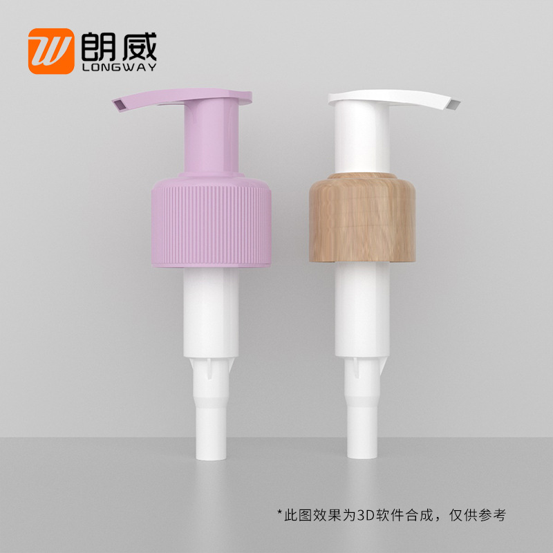 24mm/28mm bomba cabeza de la bomba de loción blanca tipo prensa izquierda y derecha interruptor de la bomba cabeza personalizada LW0301-A al por mayor