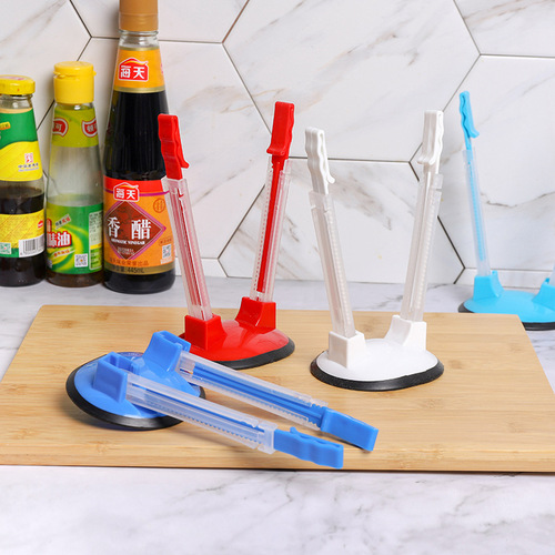 Cross-border practical artifact bag holder, kitchen household fresh-keeping bag support rack, foldable plastic storage rack