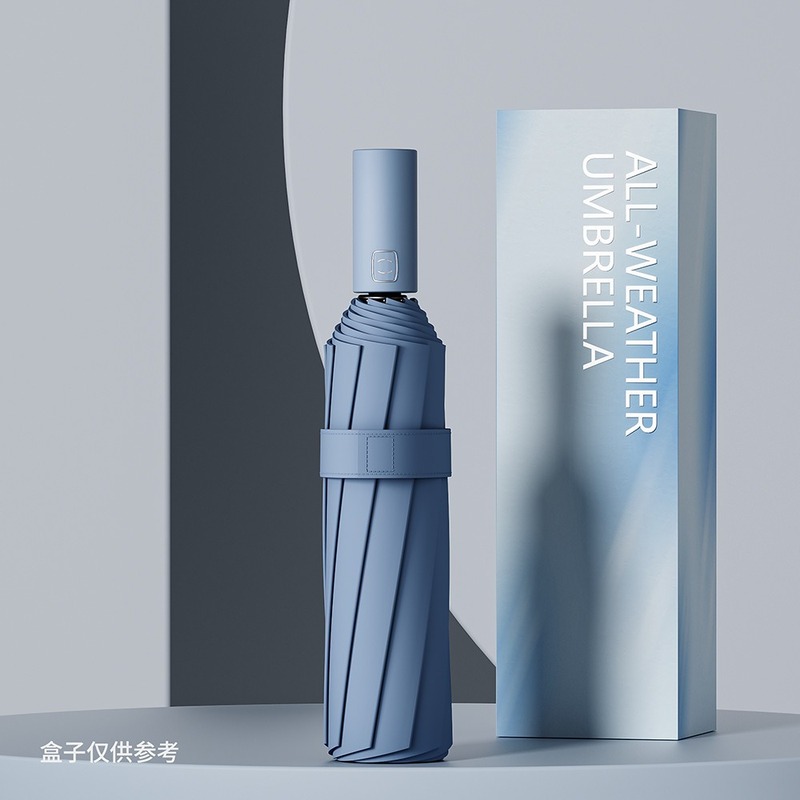 Yuxiang 傘 レディース 全自動ビニール折りたたみ日焼け止め晴雨兼用傘 ビジネス カスタムロゴ 日傘|undefined