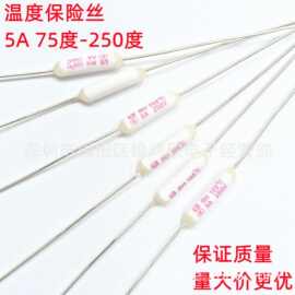 温度保险丝 陶瓷 电阻式带引线保险丝 一次性 5A130度 75度-250度