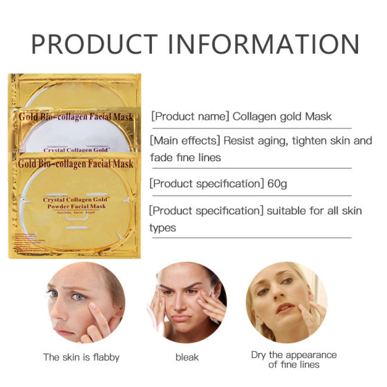 [Foreign Trade Cross-border] facial mask Gold Mask Collagen Thinned Hydrating and Moisturizing Mask