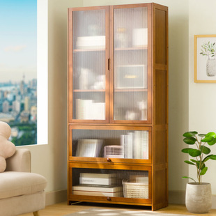 Bookshelf Storage Rack Floor-Standing Book Cabinet Reading Rack Children's Household Living Room Multi-Layer Storage Simple Storage Cabinet Solid Wood