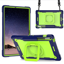 适用三星Tab S10 FE Plus撞色硅胶防摔手环支架平板套背带保护壳