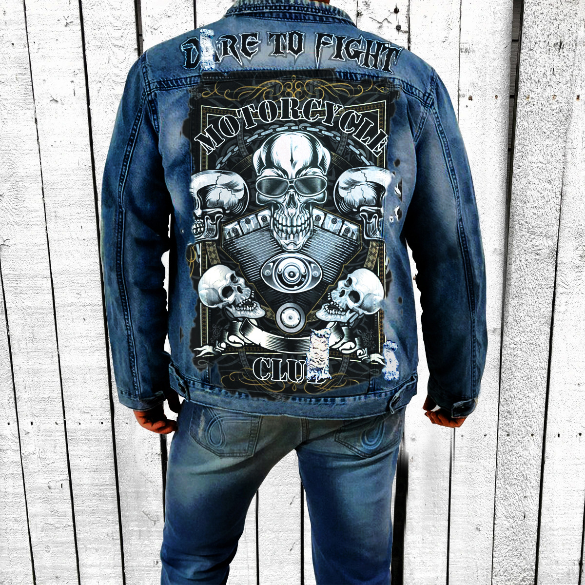 Men's Denim Jacket Round Neck Casual Printed Jacket For Autumn_voghion.com