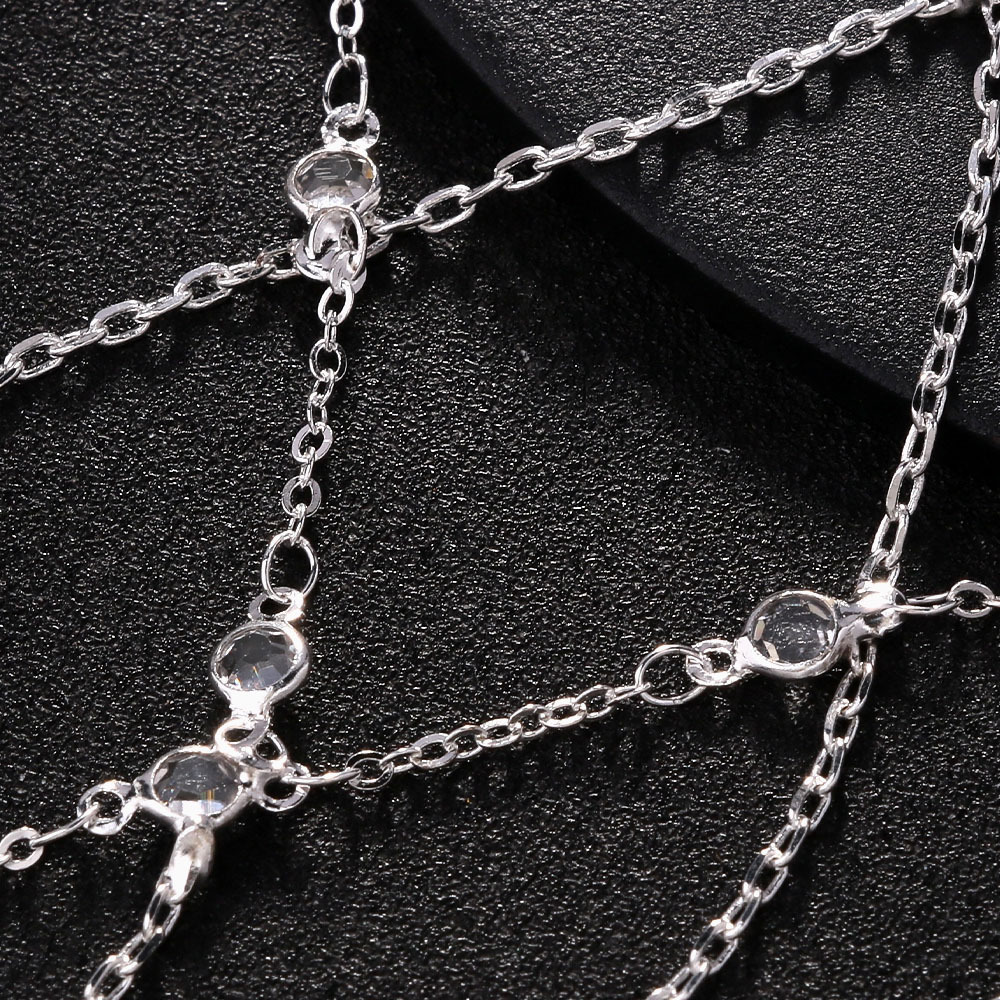 Rhinestone Mesh Mitten-type Bracelet