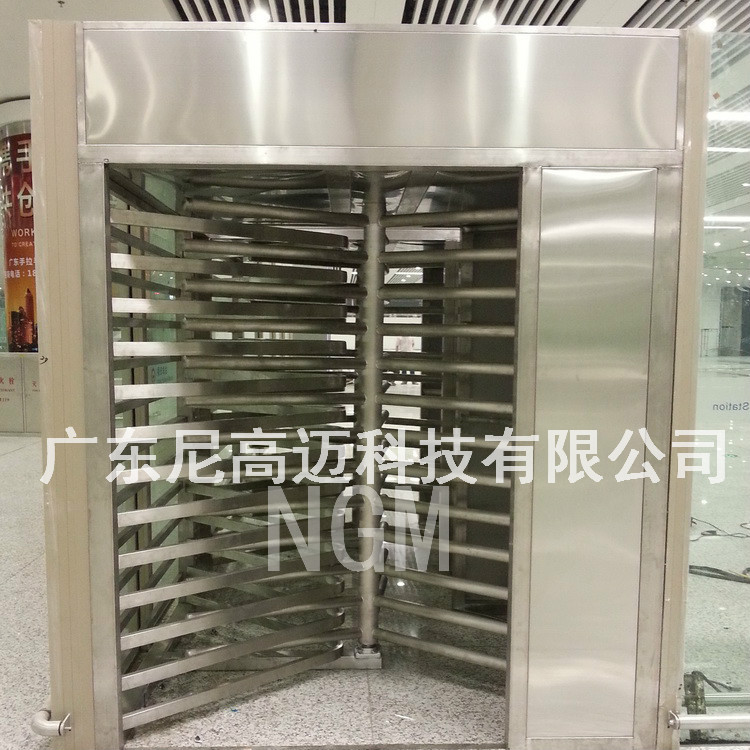 不锈钢单向旋转门源头工厂批发高转闸单通道单项手推进出口转栅门