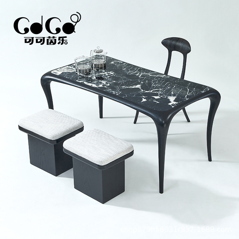 Nordic Light Luxury Solid Woods Marble Table Office Tea Space…