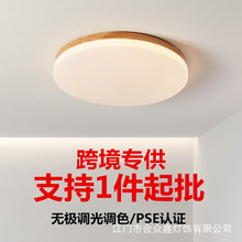 原木吸顶灯日本跨境自带引挂器接头110V灯具简约卧室灯PSE过道灯
