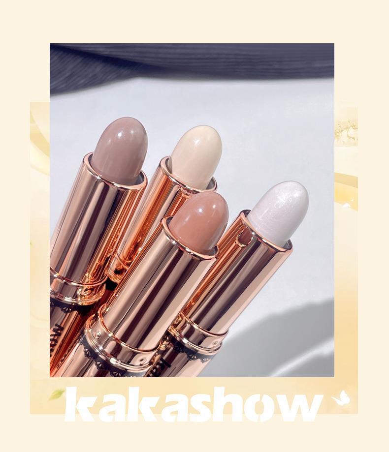 kakashow Two-color Highlighter Contouring Stick, brightening Highlighter Stick, Double-headed natural waterproof concealer makeup wholesale undefined